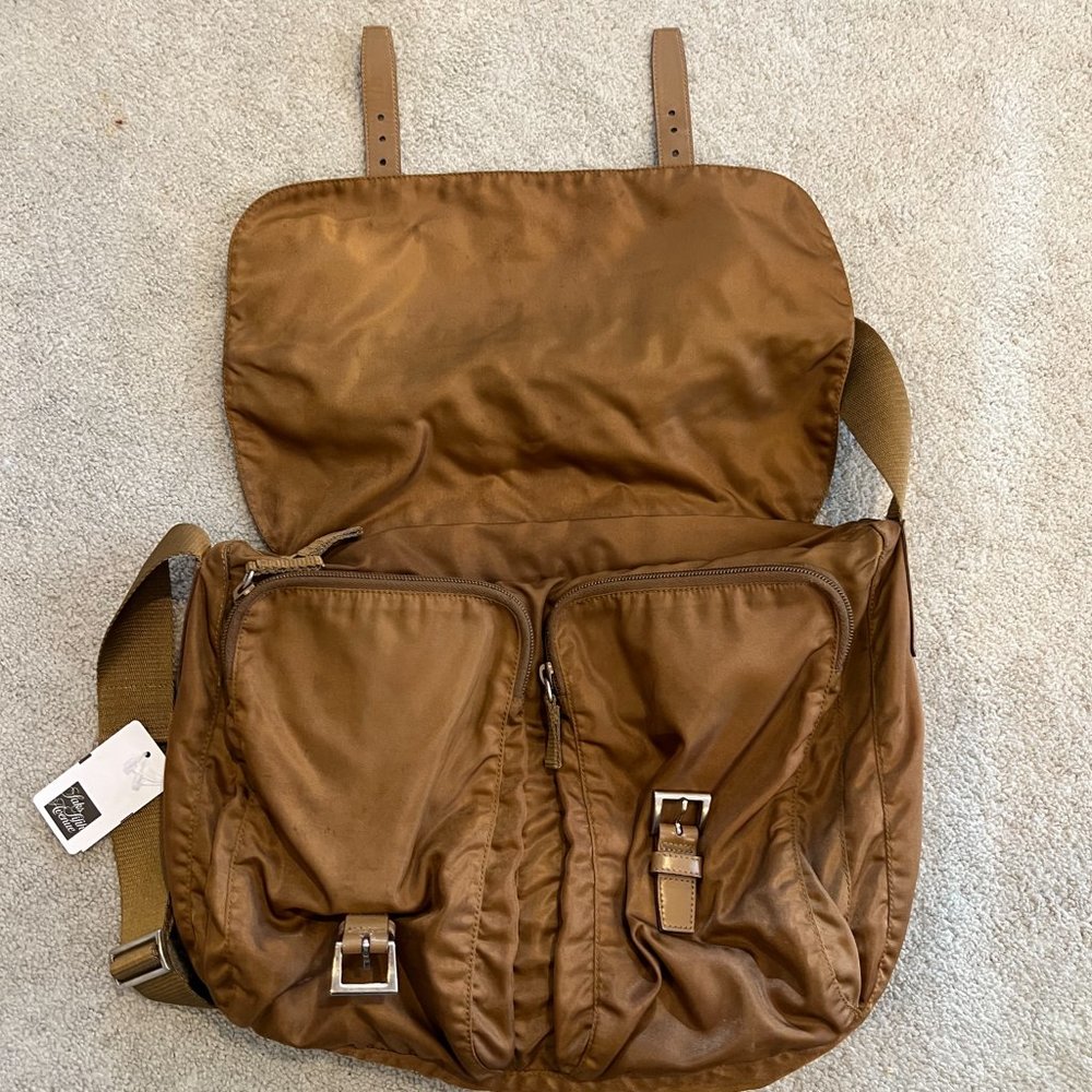 Prada Brown Nylon Vela Sport Messenger Bag - Picture 4 of 16